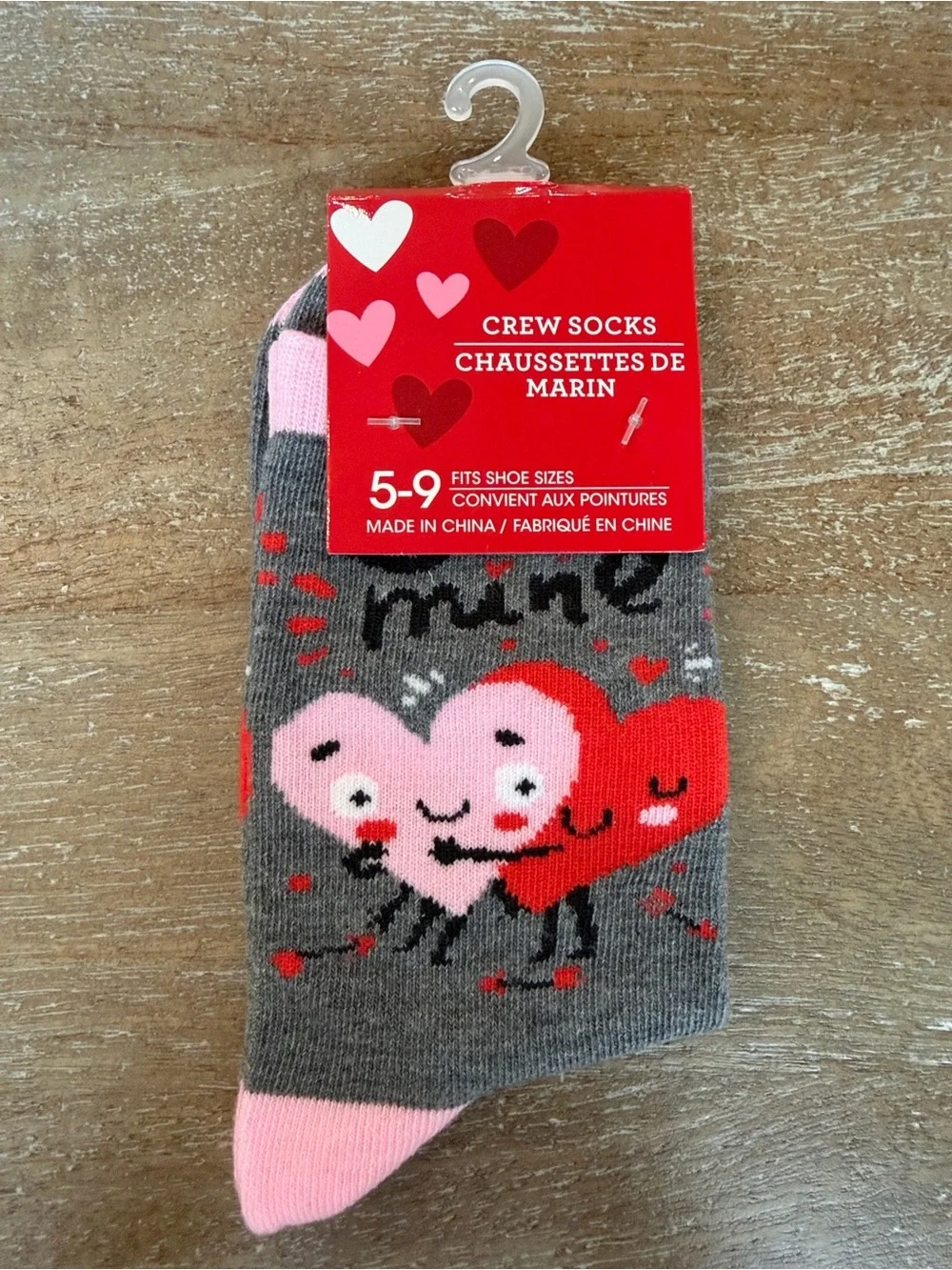 Be Mine Valentines Crew Socks
